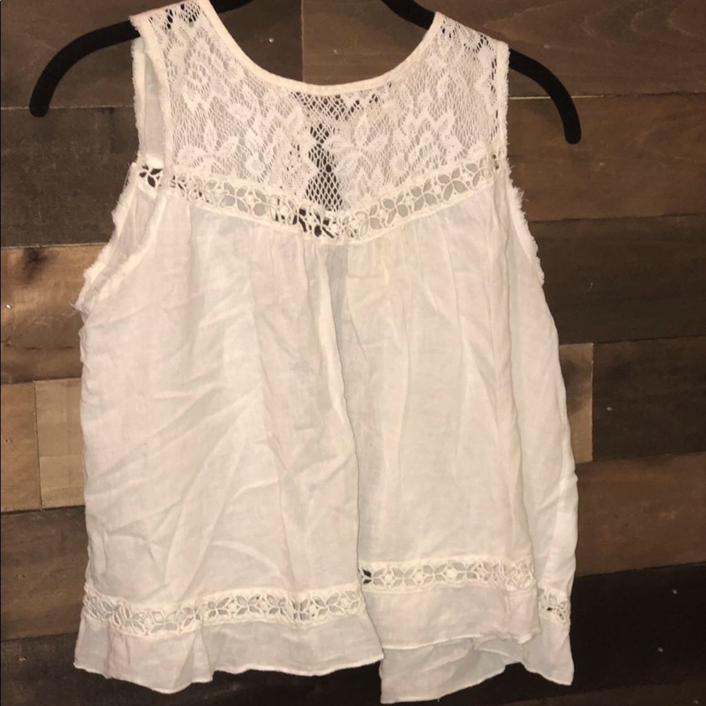 White lace tank